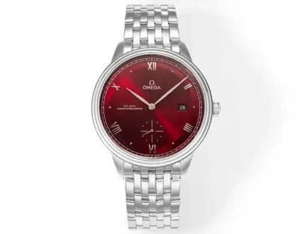 Omega De Ville Prestige Red Dial Steel