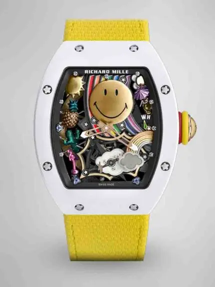 Replica Richard Mille RM 88 Smiley Tourbillon Watch with Gold Smiley Dial