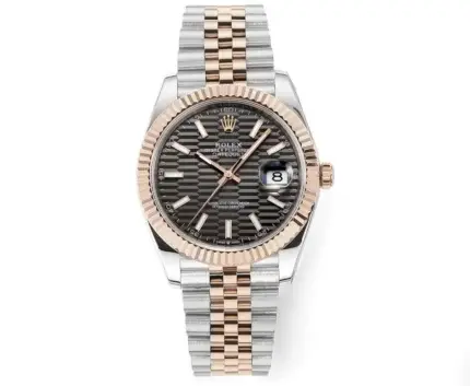 Rolex Datejust 41mm Watch – Two-Tone Steel and Rose Gold with Fluted Bezel