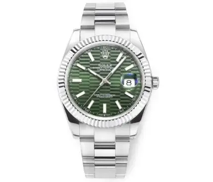 Rolex Datejust 41mm Green Fluted Bezel