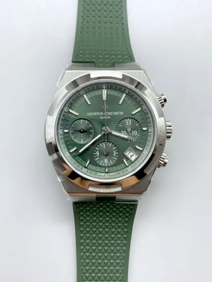 Vacheron Constantin Overseas Chronograph 904L Steel Green Dial – Rubber Strap(1:1Super Clone)