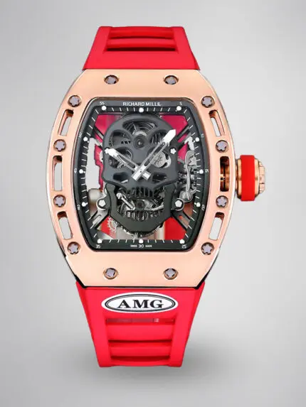RM052 Skeleton Tourbillon Watch Replica - Bold Black Skull Design