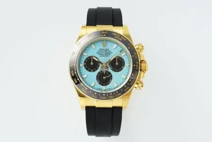 Rolex Daytona Watch – Gold Case, Tiffany Blue Dial, Chronograph