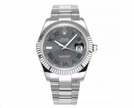 Rolex Datejust 41mm – Silver Stainless Steel with Grey Dial