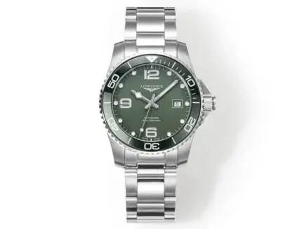 Longines Conquest Green Dial Steel Watch