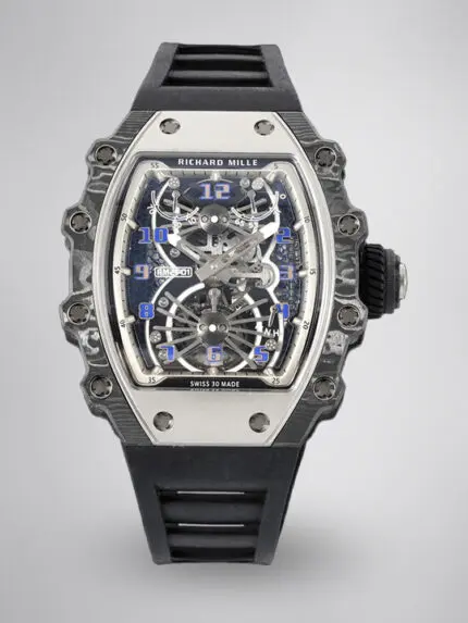 Swiss Richard Mille RM 21-01 Replica Tourbillon Aerodyne Carbon Tpt Watch For Men – High-End Skeleton Dial