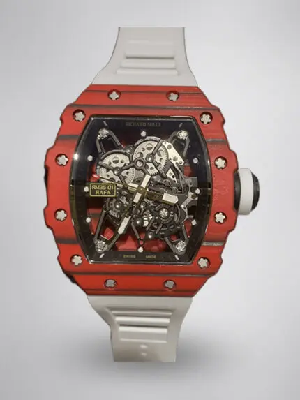 Swiss Richard Mille RM 35-01 Replica Rafael Nadal Red Case Watch – Carbon Fiber Case, Luxury Sport Design