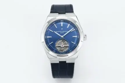 Vacheron Constantin Overseas Tourbillon – Blue Dial, Stainless Steel Case, Leather Strap