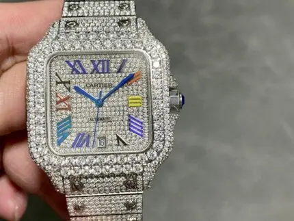 1:1 Super Clone Cartier Santos Middle East Full Diamond