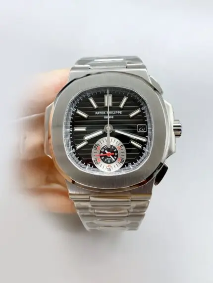 Patek Philippe Nautilus 5980 Chronograph Steel Case in Black Dial (1:1Super Clone)