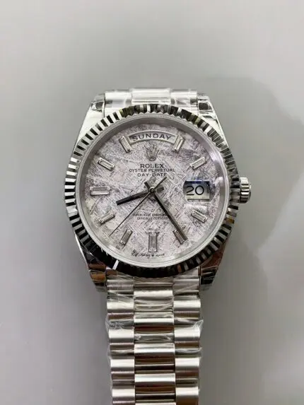 Rolex Day Date Presidential 904L Steel 40MM – Grey Dial (1:1Super Clone）