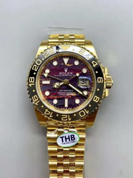 Rolex GMT-Master II Tiger Eye Dial Gold and Steel Bracelet (1:1 Super Clone)