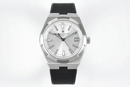 Vacheron Constantin Overseas – Silver Dial, Black Rubber Strap, 41mm Stainless Steel Case
