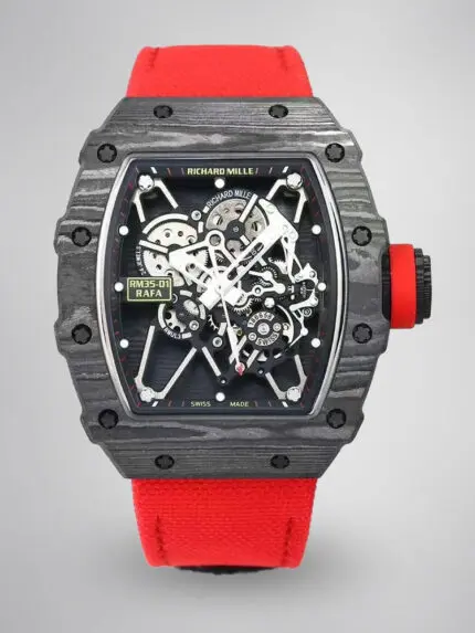 Best Swiss Replica Richard Mille RM 35-01 Rafael Nadal Watch – Carbon Fiber Case